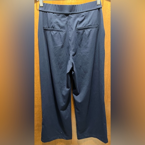 Halara Navy Wide Leg Pants Pleated Trousers Size S - Picture 2 of 10